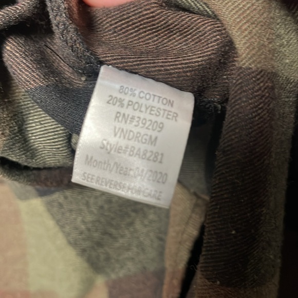 Burnside Button Down Checkered Flannel Long Sleeve Size Medium - Picture 6 of 9